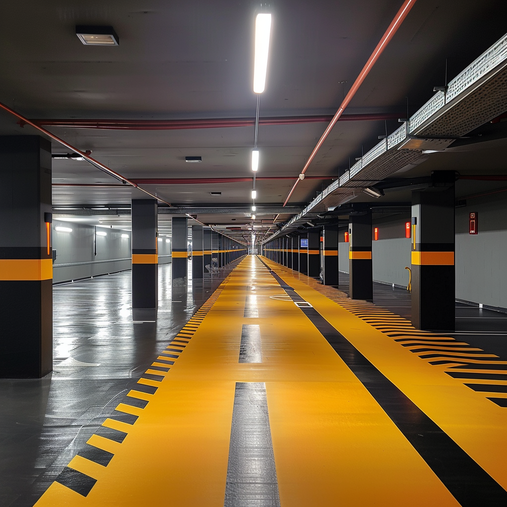 Wegleitsysteme im Parkhaus