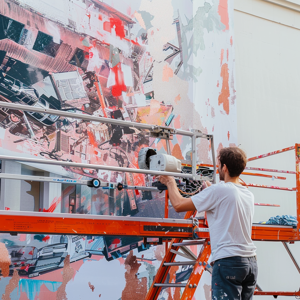 XXL Werbemontage Außenfassade